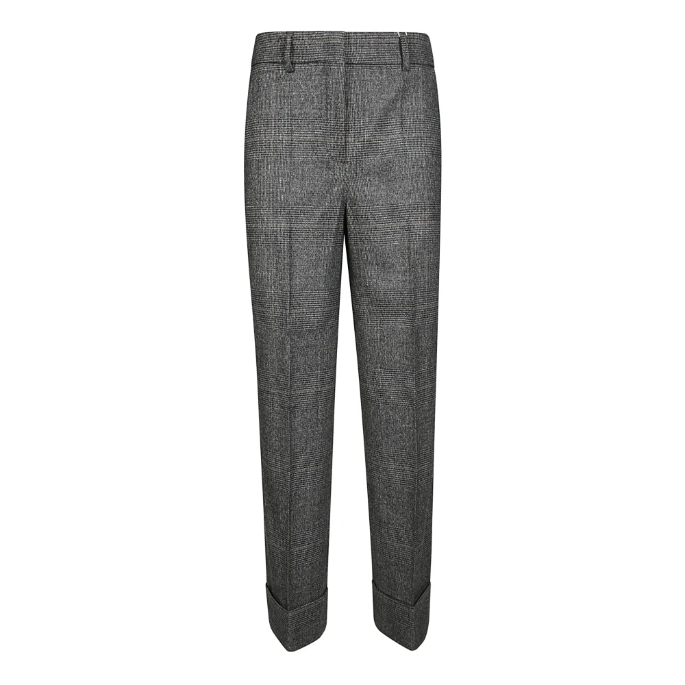 Incotex Tweed Omgeslagen Broek Gray Dames