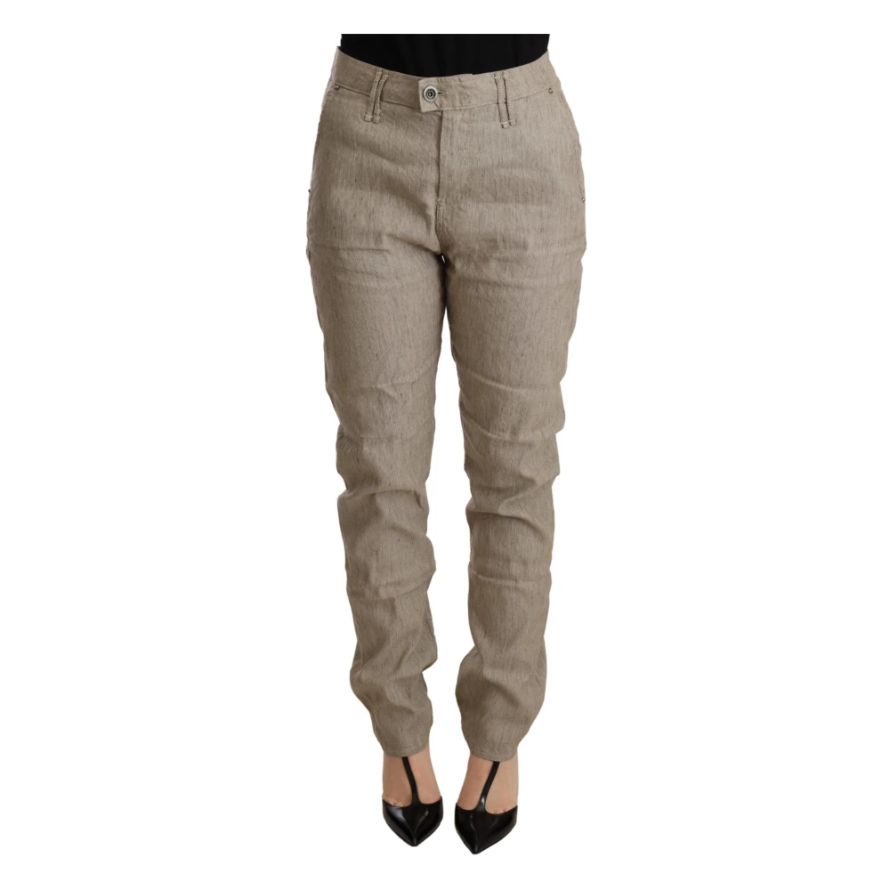 Cycle Beige Baggy Broek voor Elegante Stijl Beige Dames