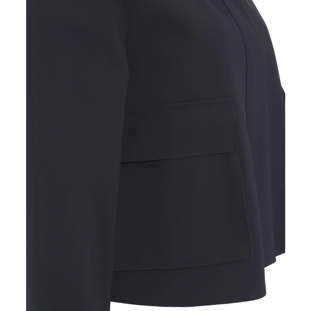 Harris Wharf London Blauwe Scuba Jas met Ritssluiting Blue Dames