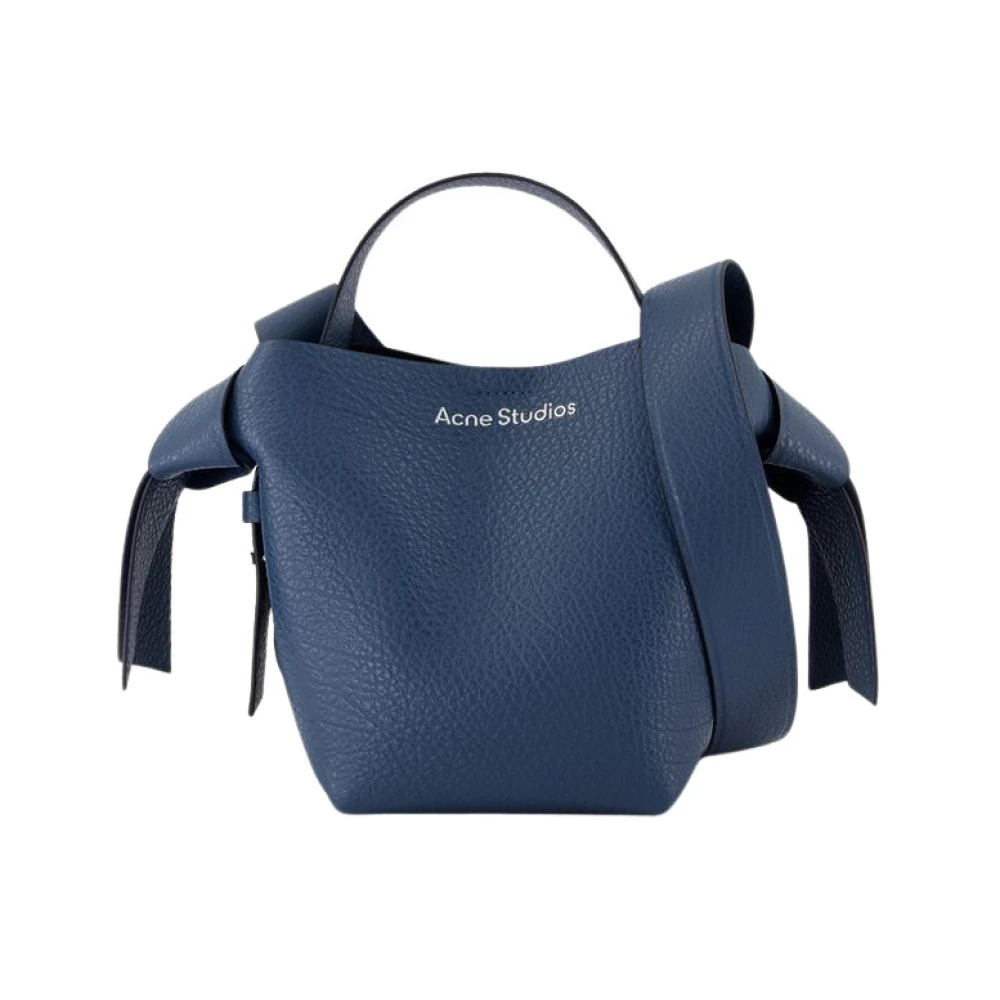 Acne Studios Blauwe leren crossbody tas Blue Heren