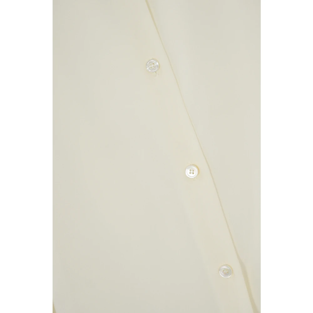 Max Mara Weekend Zijden overhemd Lange mouw Knoopsluiting Beige Dames