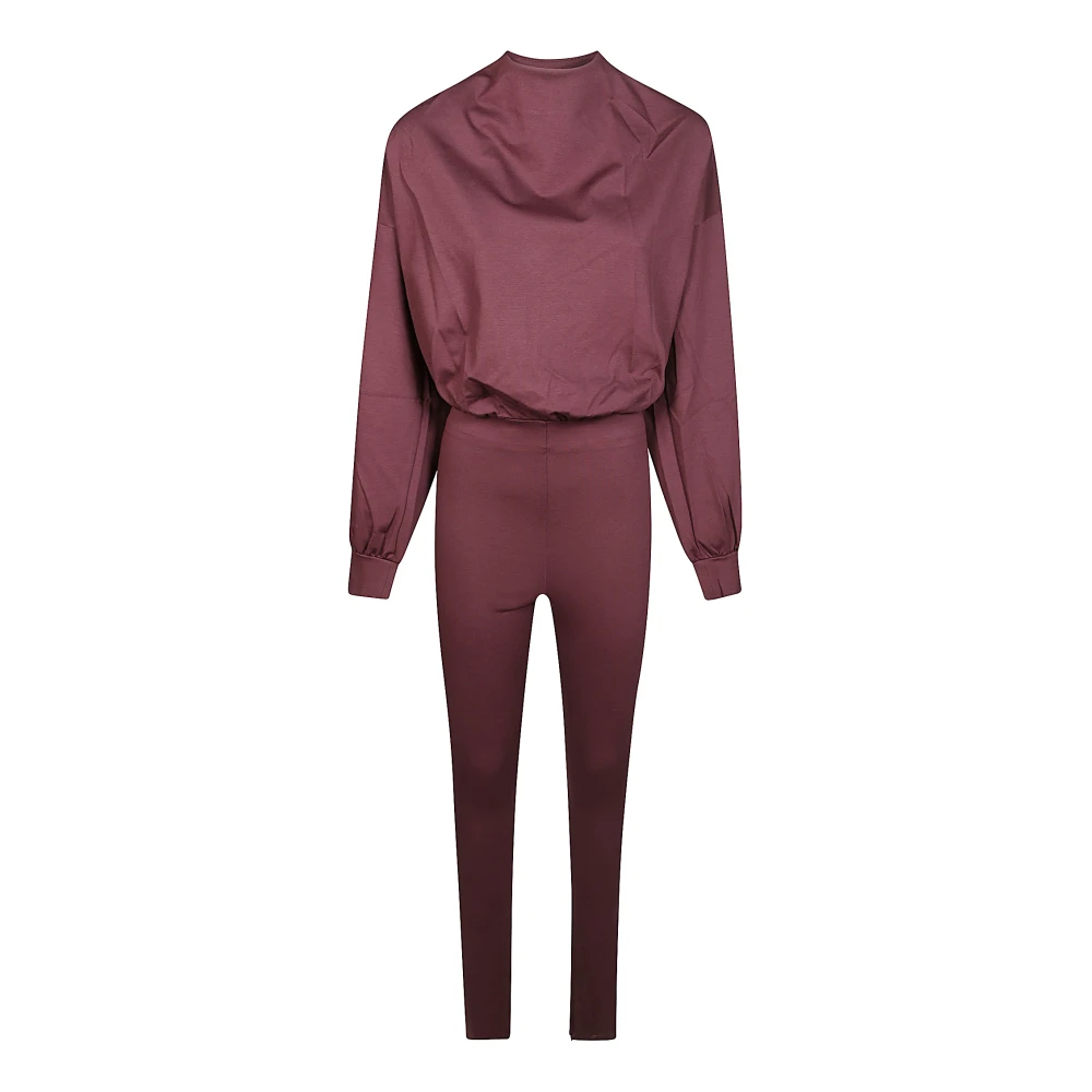 Andamane Jersey coltrui jumpsuit Red Dames