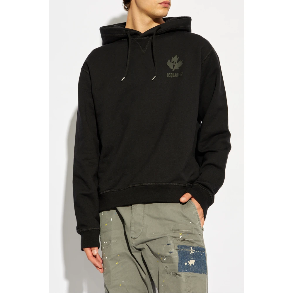 Dsquared2 Sweatshirt met logo Black Heren