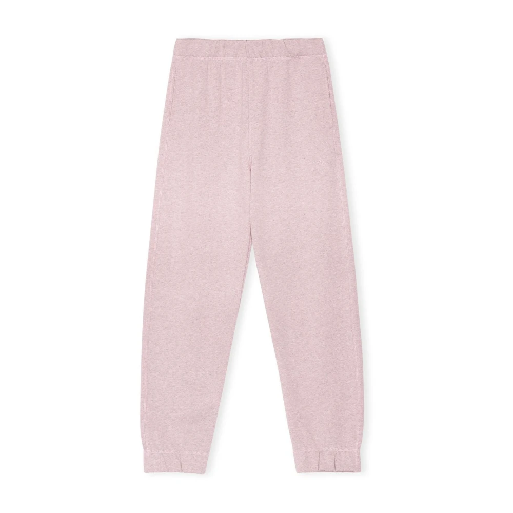 Ganni Mujer Lila Pantalones De Jogging De Forro Polar