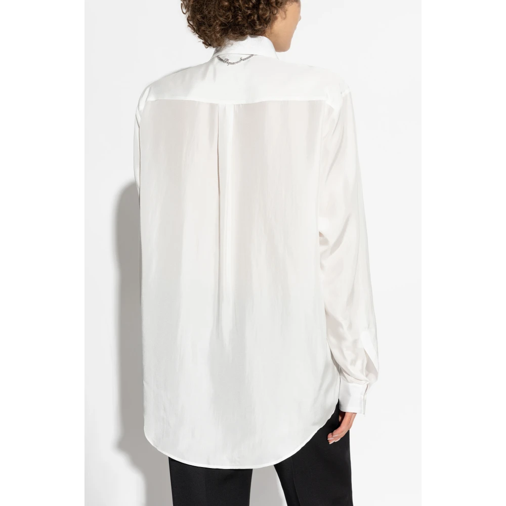 Dsquared2 Zijden overhemd White Dames