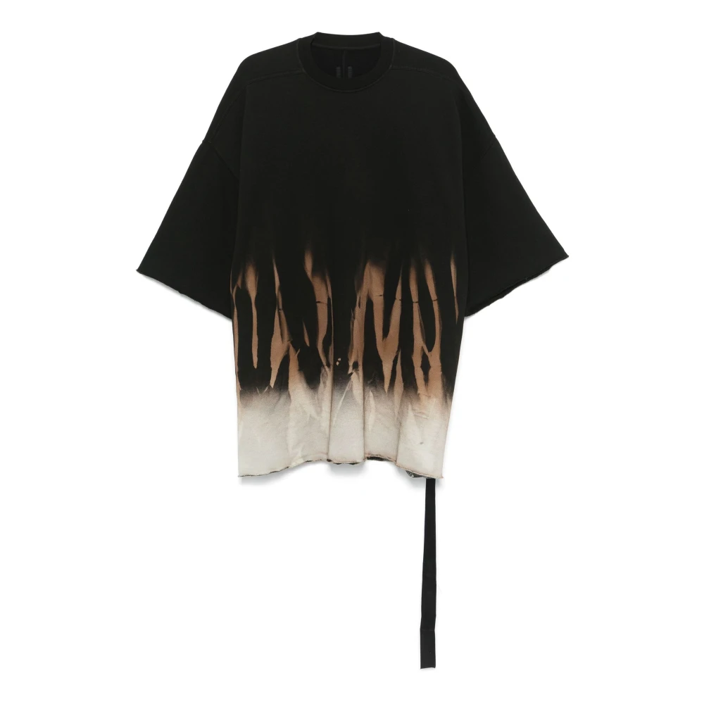 Rick Owens Zwart Jersey T-shirt met Print Black Heren
