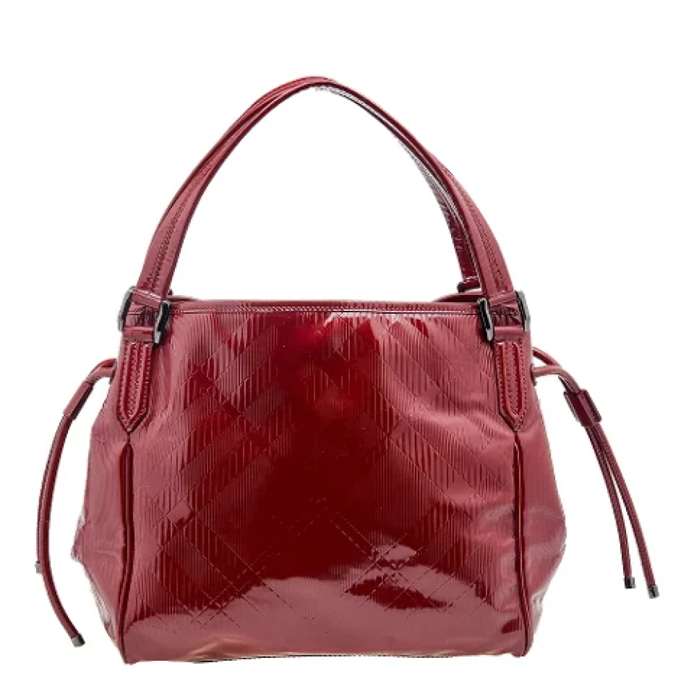 Burberry Vintage Pre-owned Leather totes Red Dames
