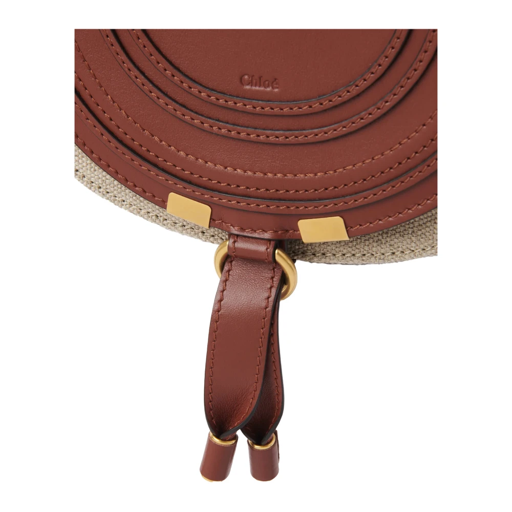 Chloé Bruine Marcie Saddle Tas Brown Dames