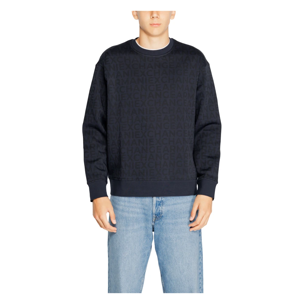 Armani Exchange Heren Sweatshirt Herfst Winter Collectie Blue Heren