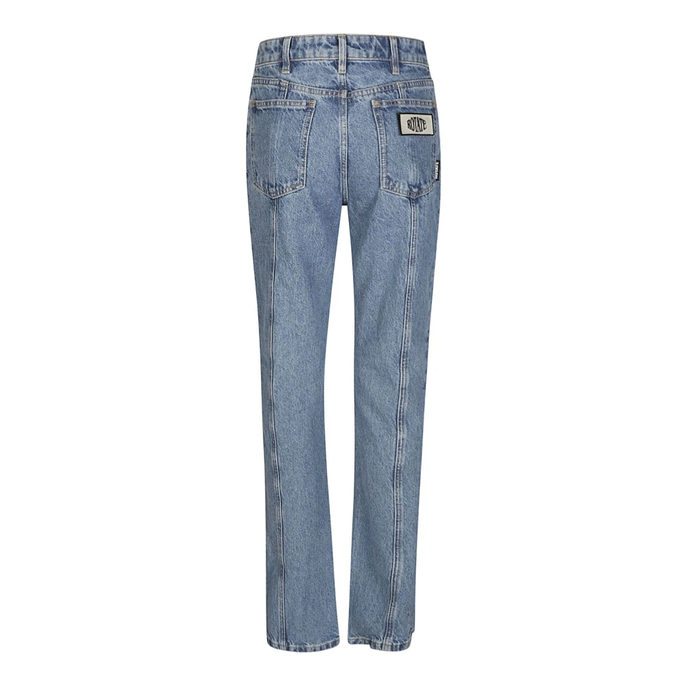 Rotate Birger Christensen Slim-Fit Straight Twill Jeans Blue Dames