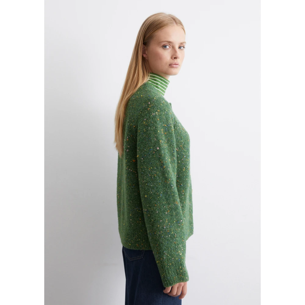 Marc O'Polo Bouclé cardigan relaxed Green Dames