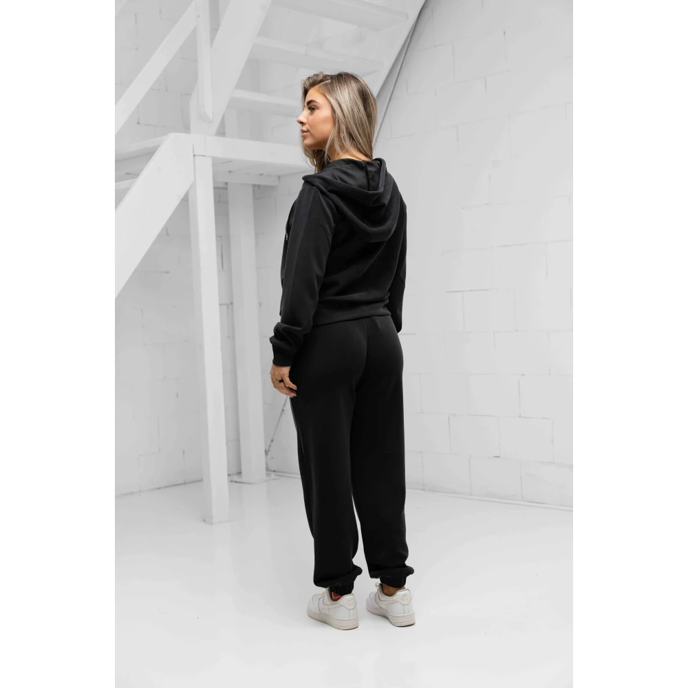 Guess Zwart Full Zip Hooded Trainingspak Dames Black Dames