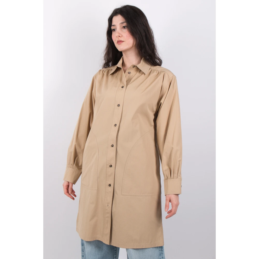 Max Mara Weekend Beige Hemdblouse Jurk Virgus Beige Dames