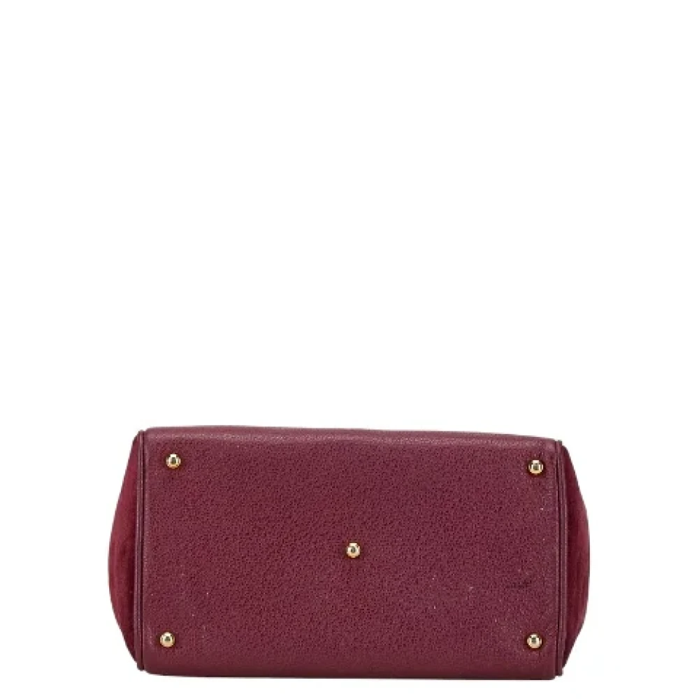Gucci Vintage Pre-owned Leather handbags Purple Dames