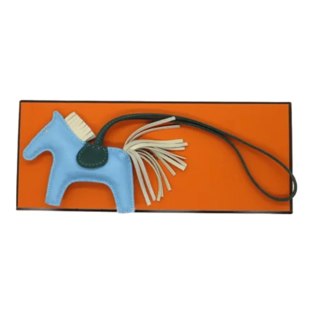 Hermès Vintage Pre-owned Leather key-holders Blue Dames