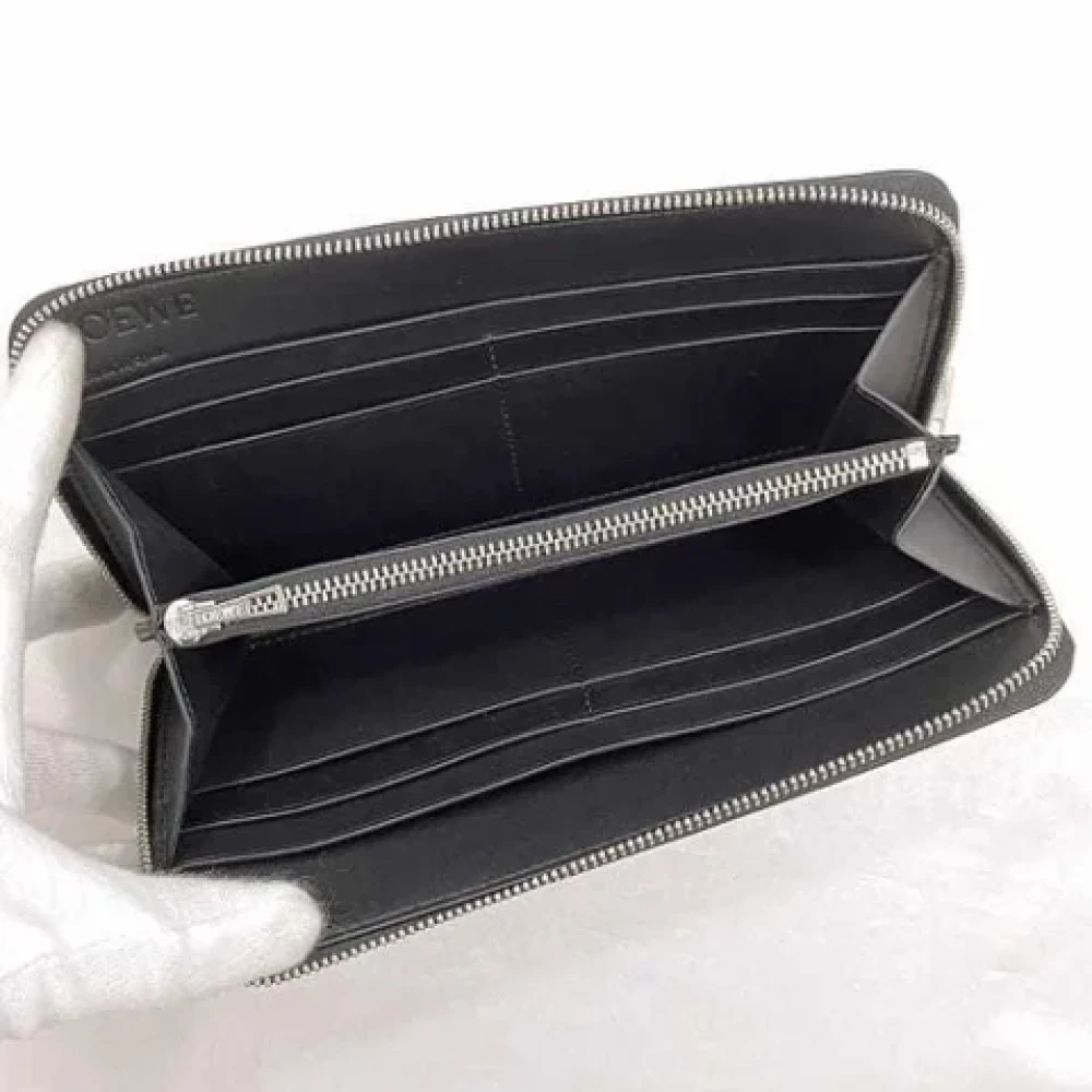 Loewe Pre-owned Leather wallets Black Dames