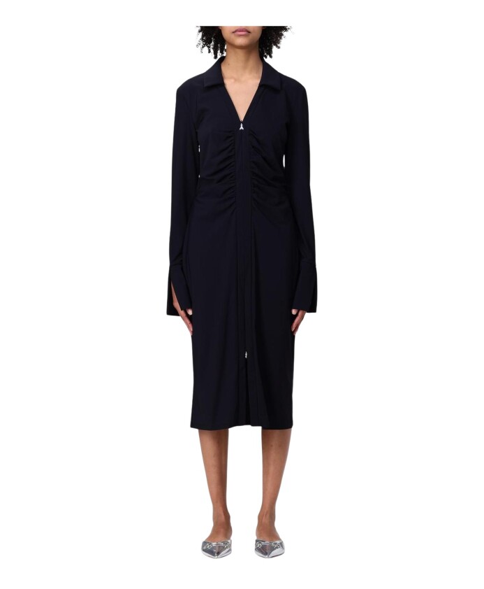 robe-midi-a-fermeture-eclair-noire