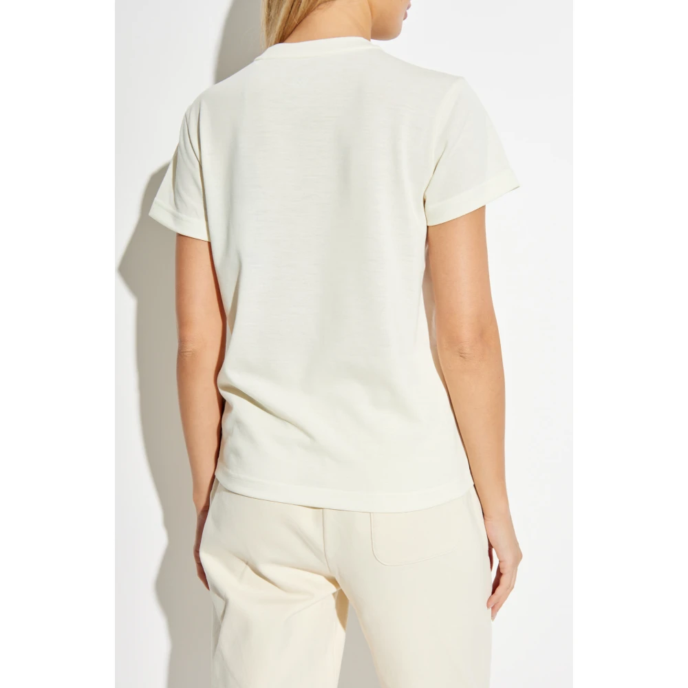 Y-3 T-shirt met logo Beige Dames