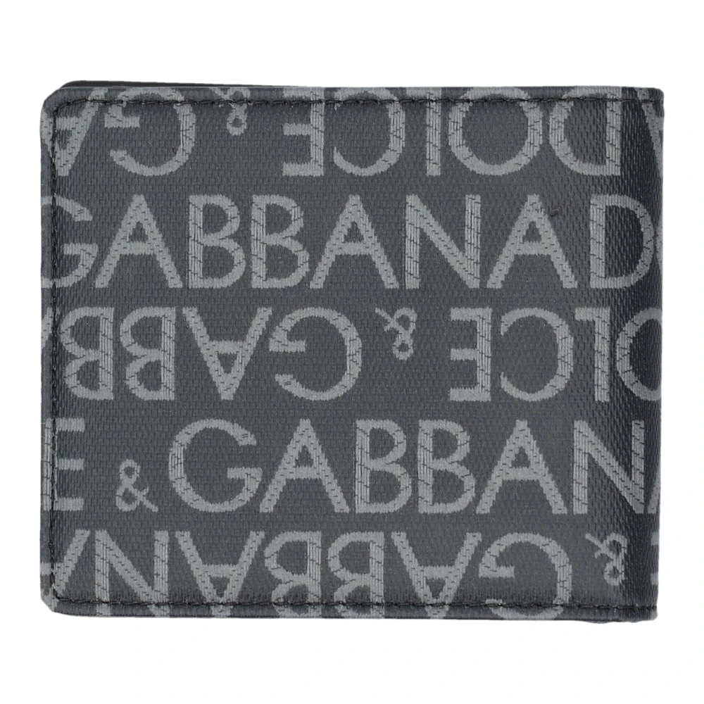 Dolce & Gabbana Logo Portemonnee Allover Black Heren