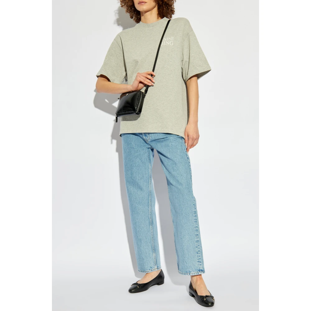 Anine Bing Geprint T-shirt Gray Dames