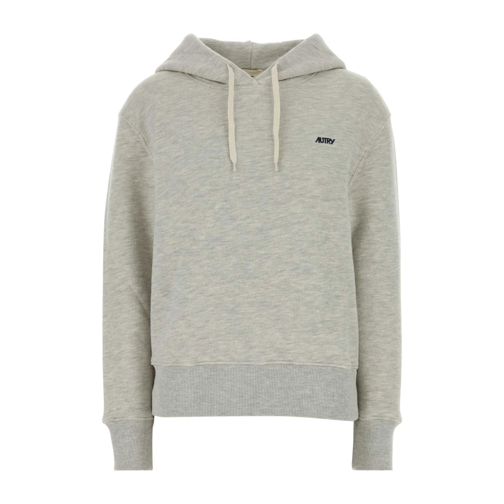 Autry , Hoodies, Female, Gray, M, Embroidered Logo Hoodie
