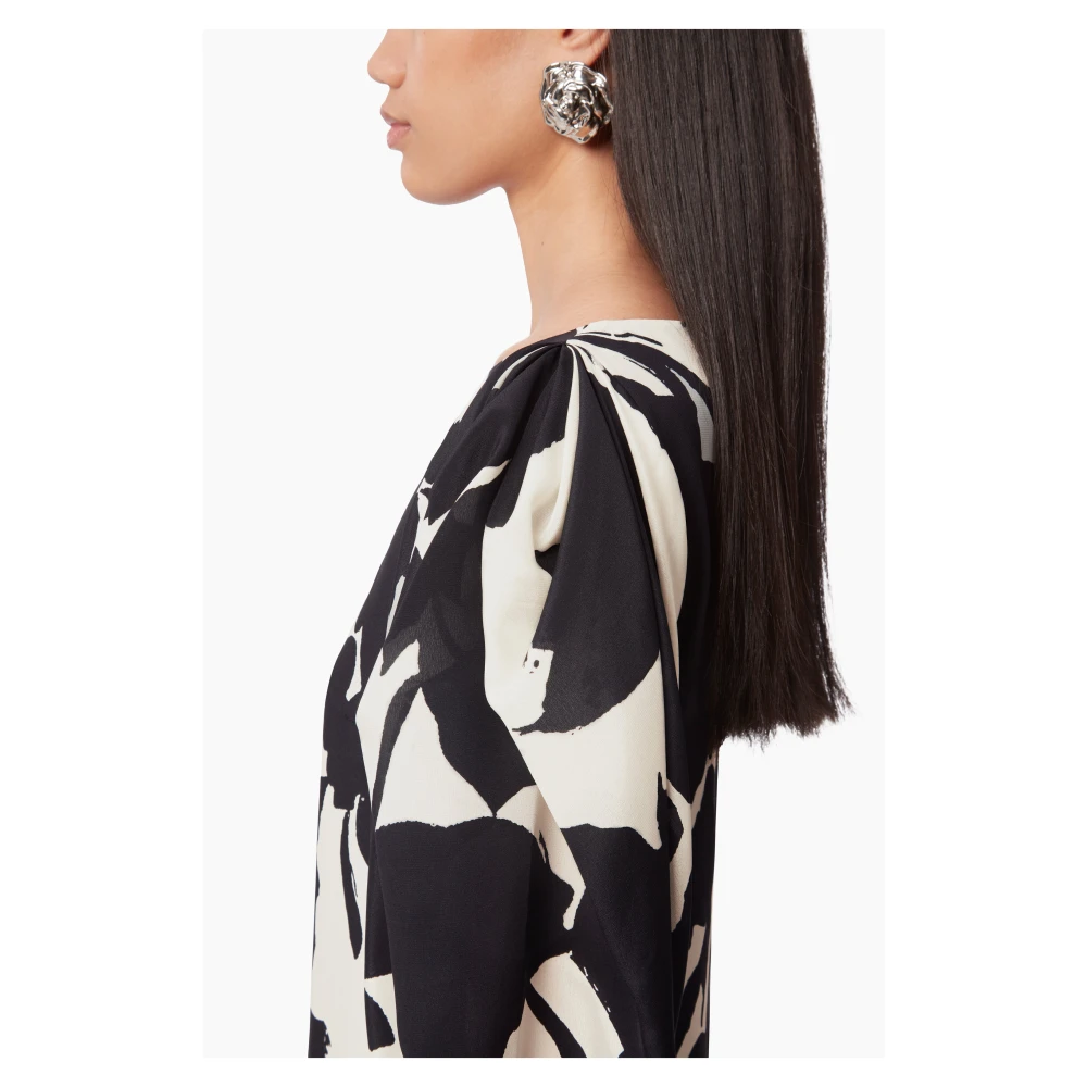 Nina Ricci Zwarte Pofmouw Mini Jurk Black Dames