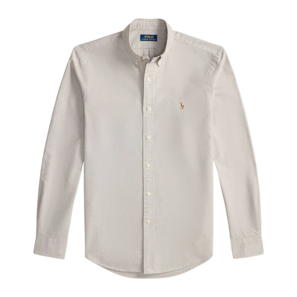 Ralph Lauren Men's Beige Casual Shirts, S, Slim Fit Oxford Shirt