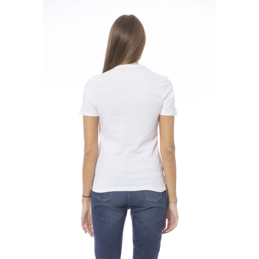Baldinini Trendy T-shirt met voorprint White Dames