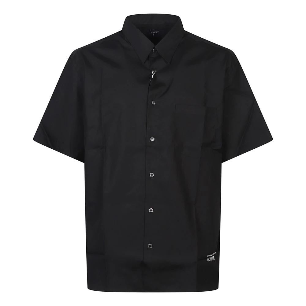 Comme Des Garçons Men's Black Logo Shirt - Short Sleeve Shirts - L - Shirts