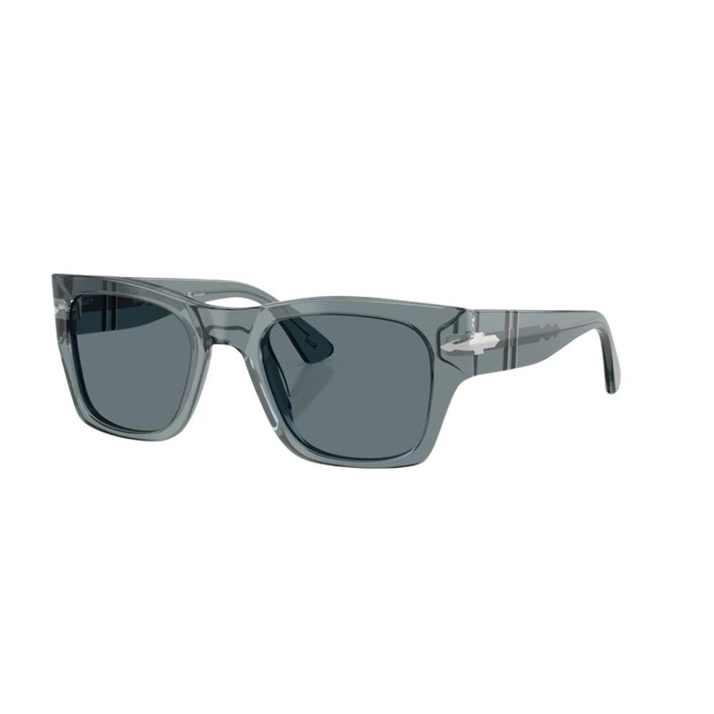 Persol Unisex Sunglass PO3384S - Frame color: Transparent Ocean, Lens color: Dark Blue Polarized - Image 4
