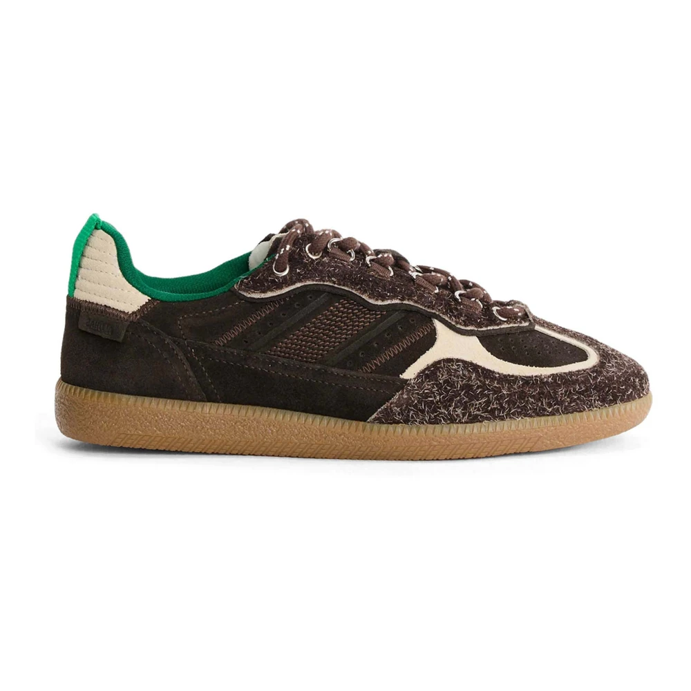 Alohas Bruine Trek Sneakers met Suède Details Dames Schoenen