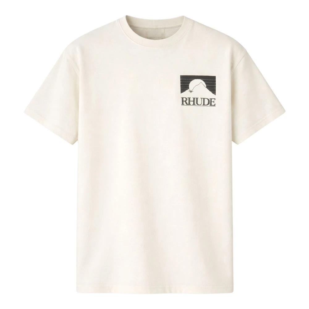 Rhude Mannelijk Wit Tops Heren, M, Katoen, Moonlight Tee