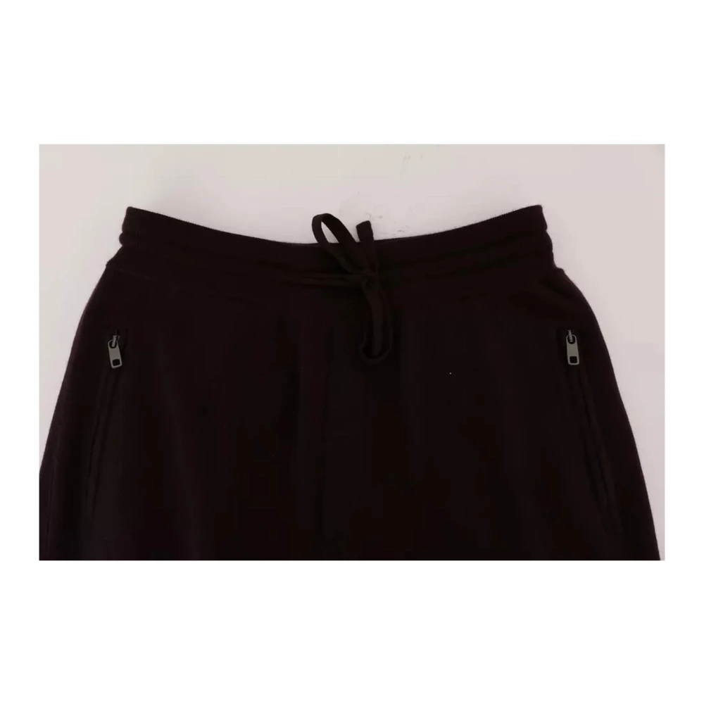 Dolce & Gabbana Kasjmier Gym Rits Sportbroek Paars Purple Heren