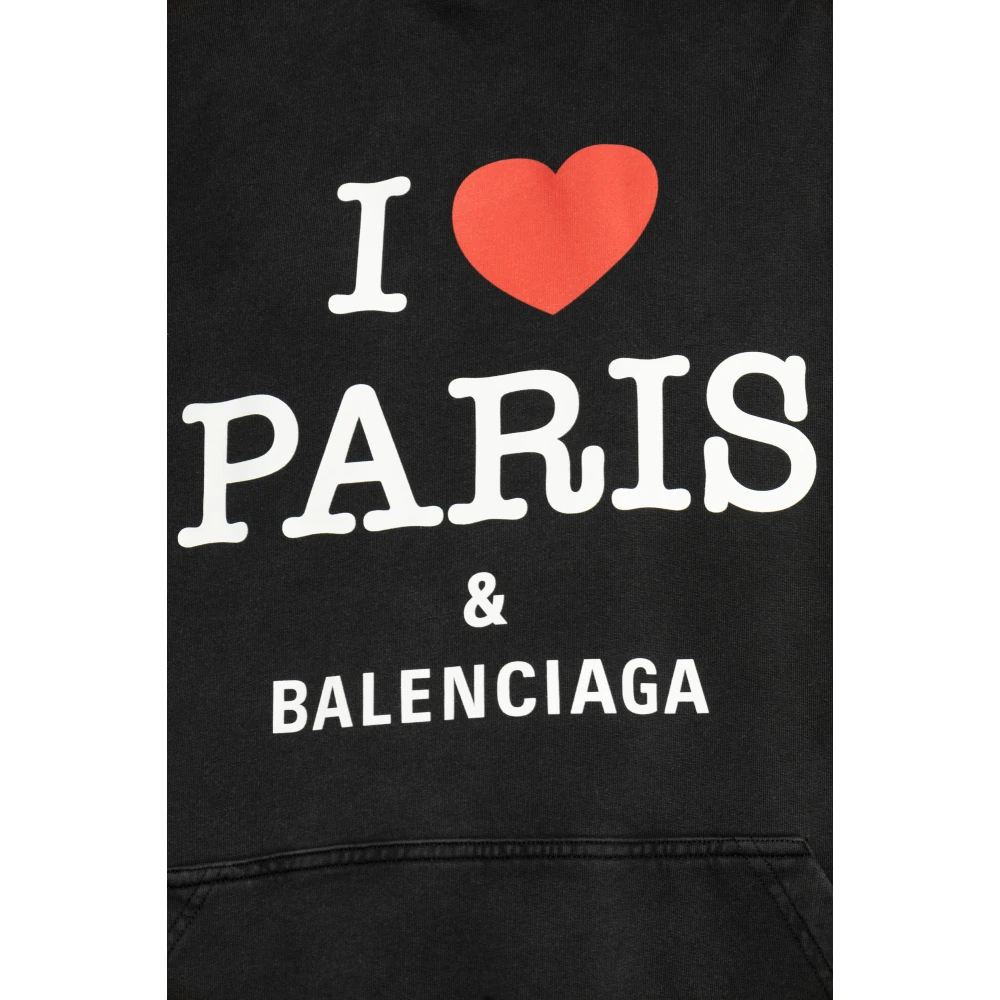 Balenciaga Sweatshirt met logo Black Dames