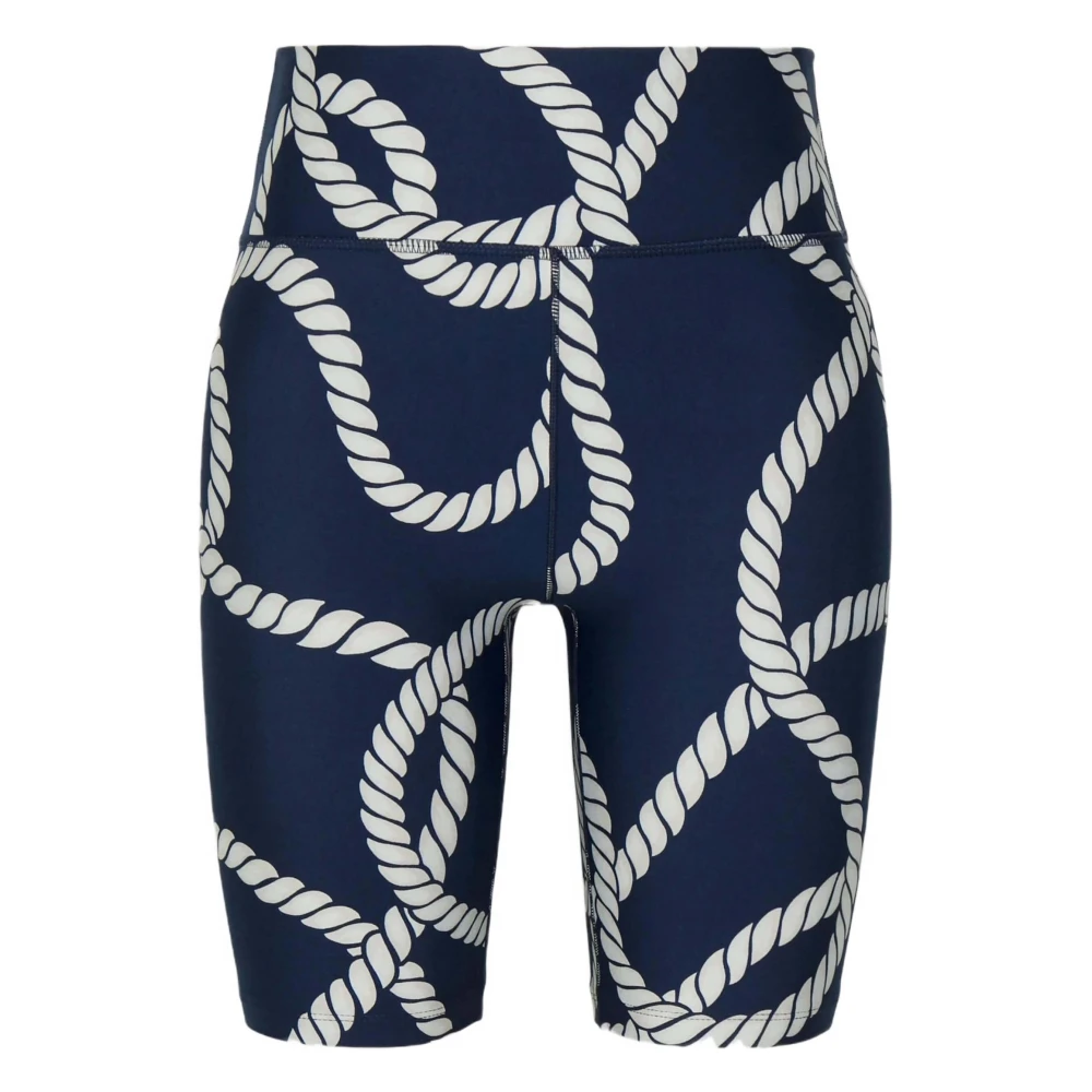 Tommy Hilfiger Korta Byxor Rw Aop Rope Fitted Short Blue, Dam