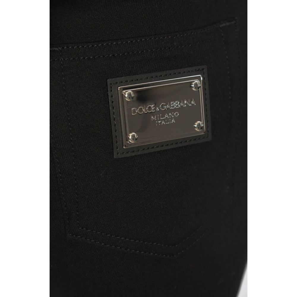 Dolce & Gabbana Skinny jeans met hoge taille Black Dames