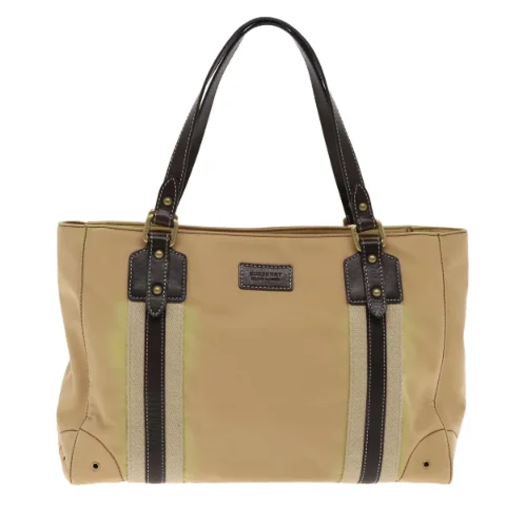 Burberry Vintage Pre-owned Fabric handbags Beige Dames