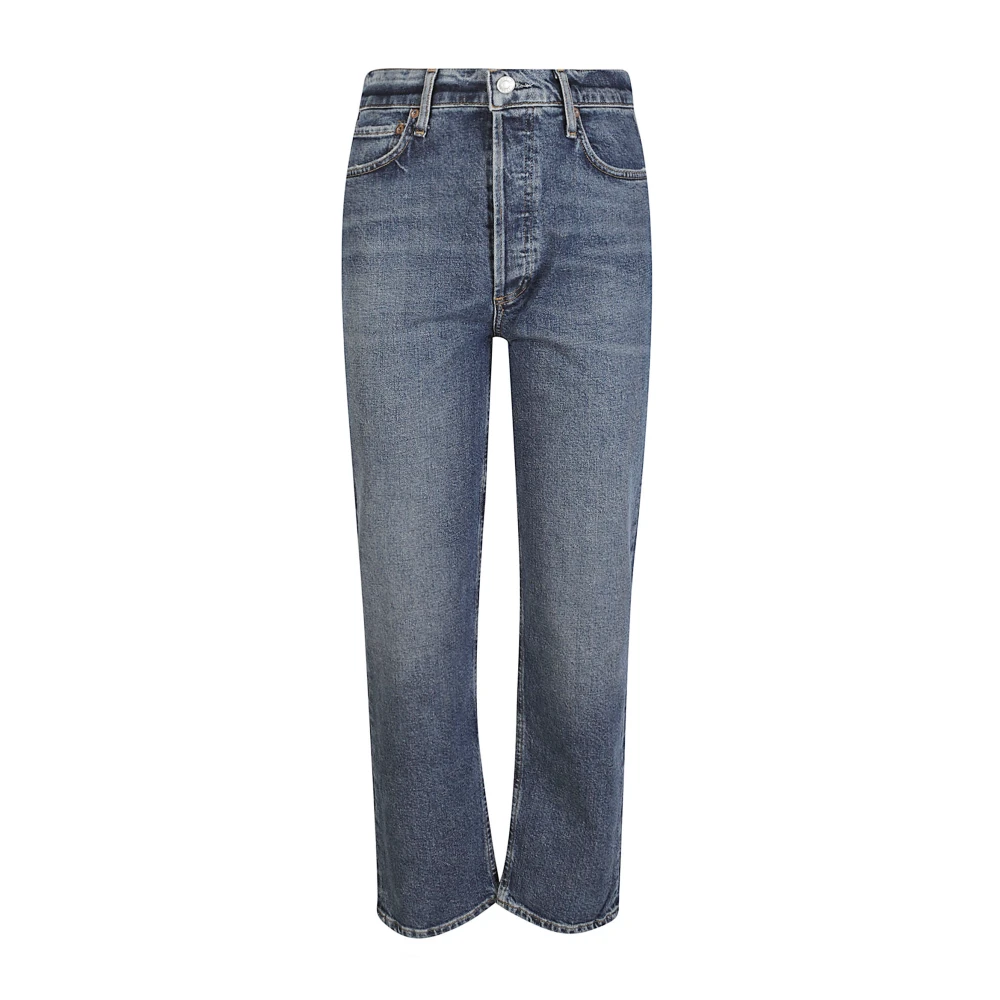 Agolde Blue 90'S Pinch Waist Crop - Female - Straight Fit Jeans - W27 - Jeans