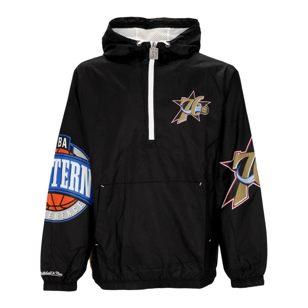 Mitchell & Ness Philadelphia 76ers Windbreaker Jas Black Heren