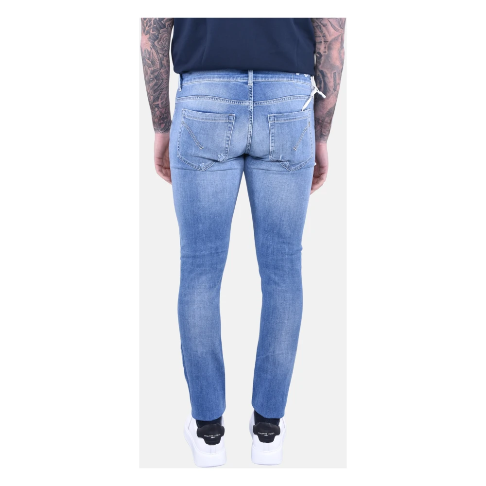 Dondup Skinny Fit Lage Taille Jeans Blauw Blue Heren