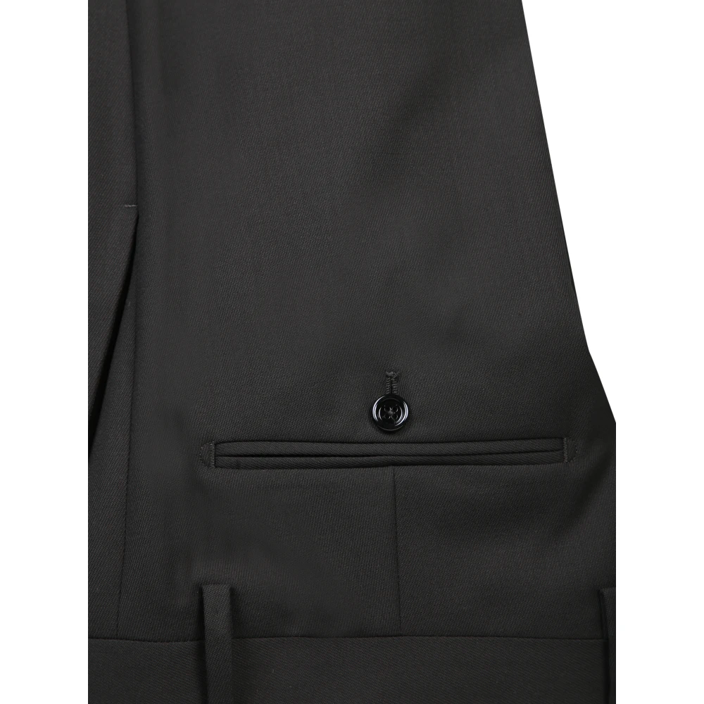 Lardini Zwart Herenpak Elegante Stijl Black Heren