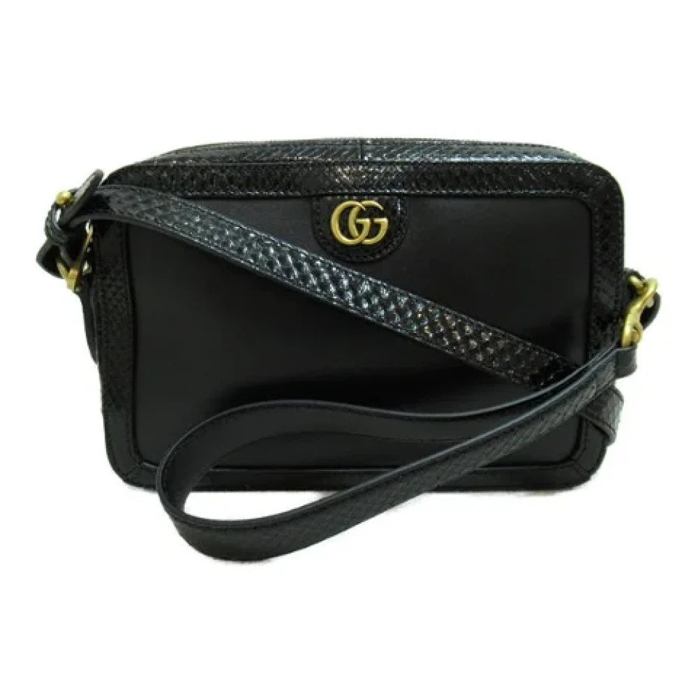 Gucci Vintage Pre-owned Leather crossbody-bags Black Dames