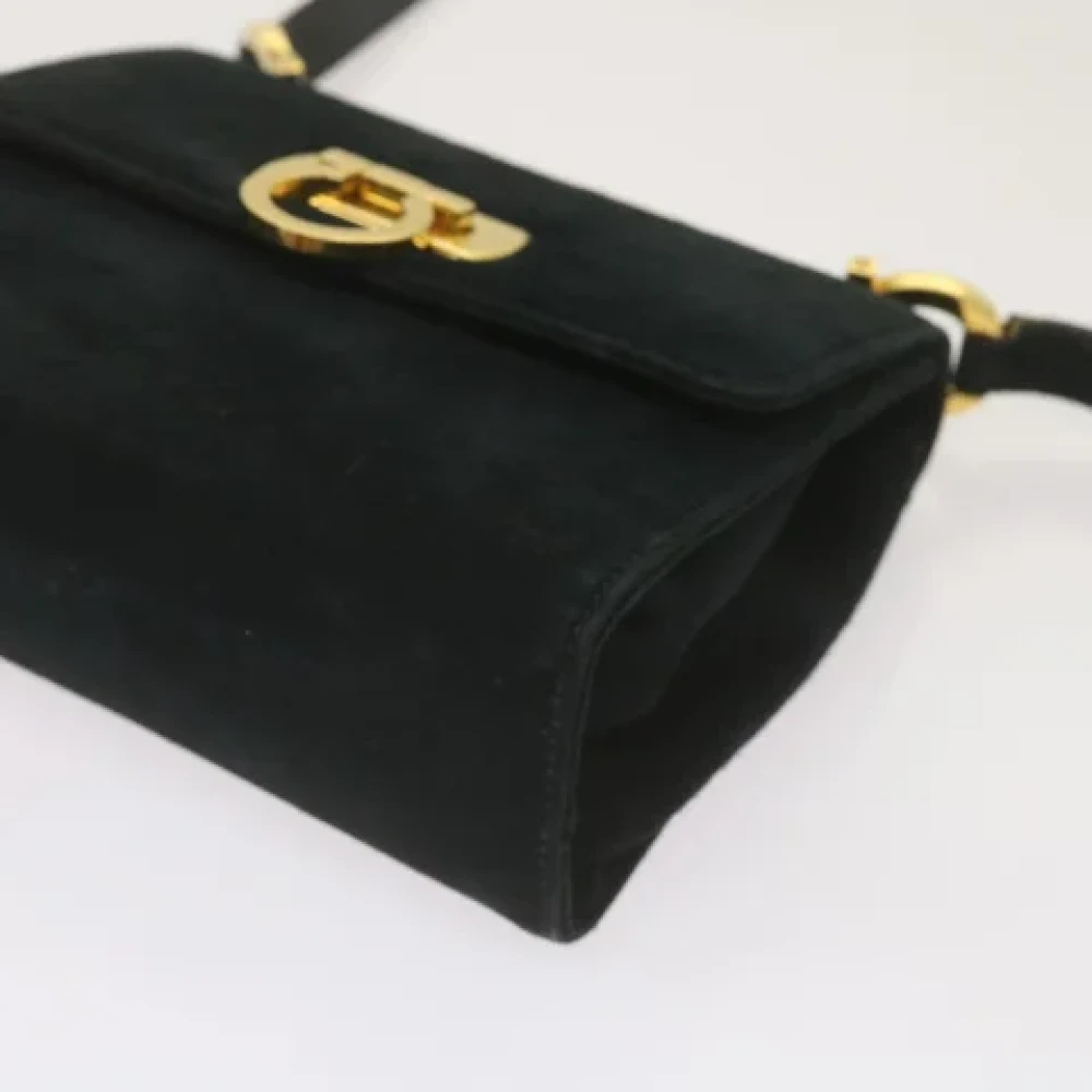 Salvatore Ferragamo Pre-owned Suede crossbody-bags Black Dames