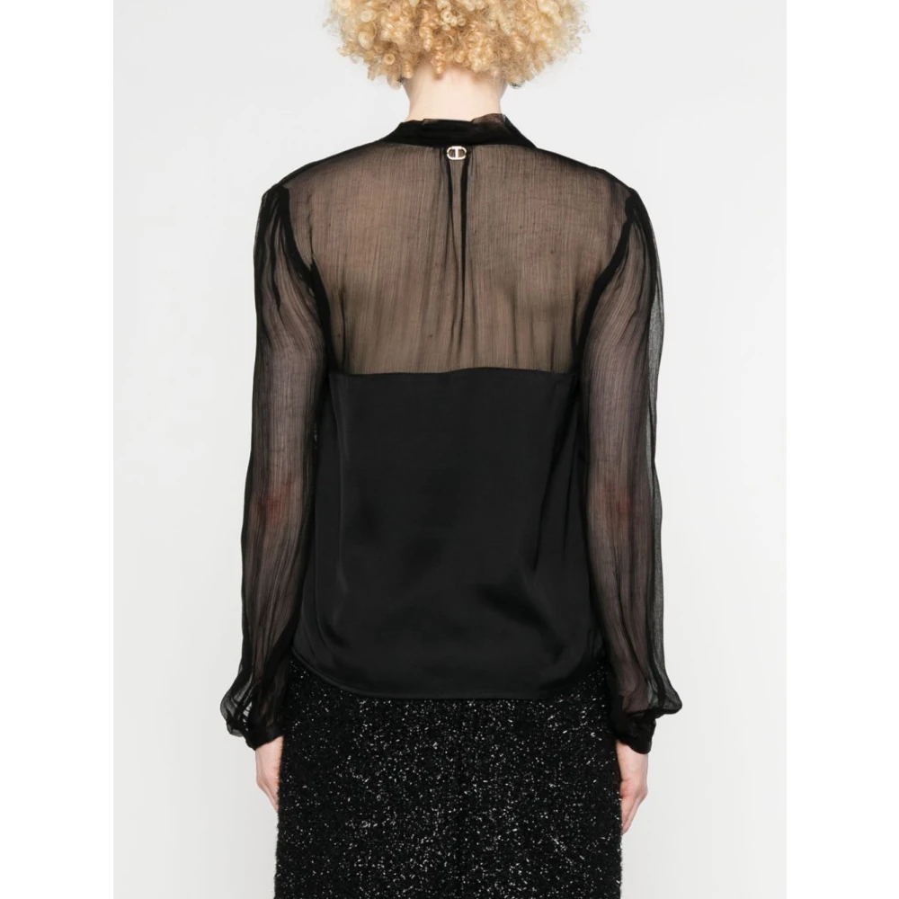 Twinset Zwarte Sweaters voor Vrouwen Aw24 Black Dames
