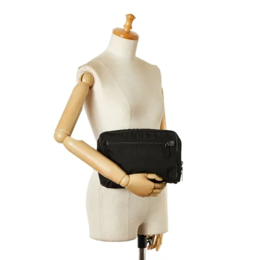 Gucci Vintage Pre-owned Leather clutches Black Dames