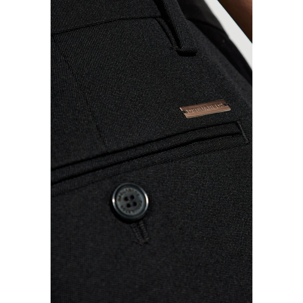 Dsquared2 Wollen broek Black Dames