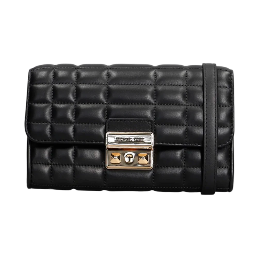 Michael Kors Elegante leren schoudertas Black Dames