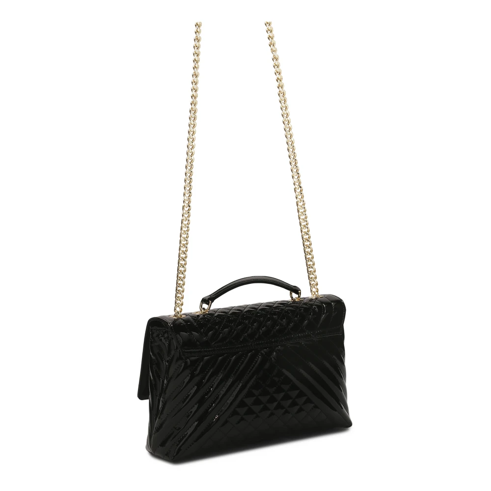 Kazar Gelakte handtas met klep Black Dames