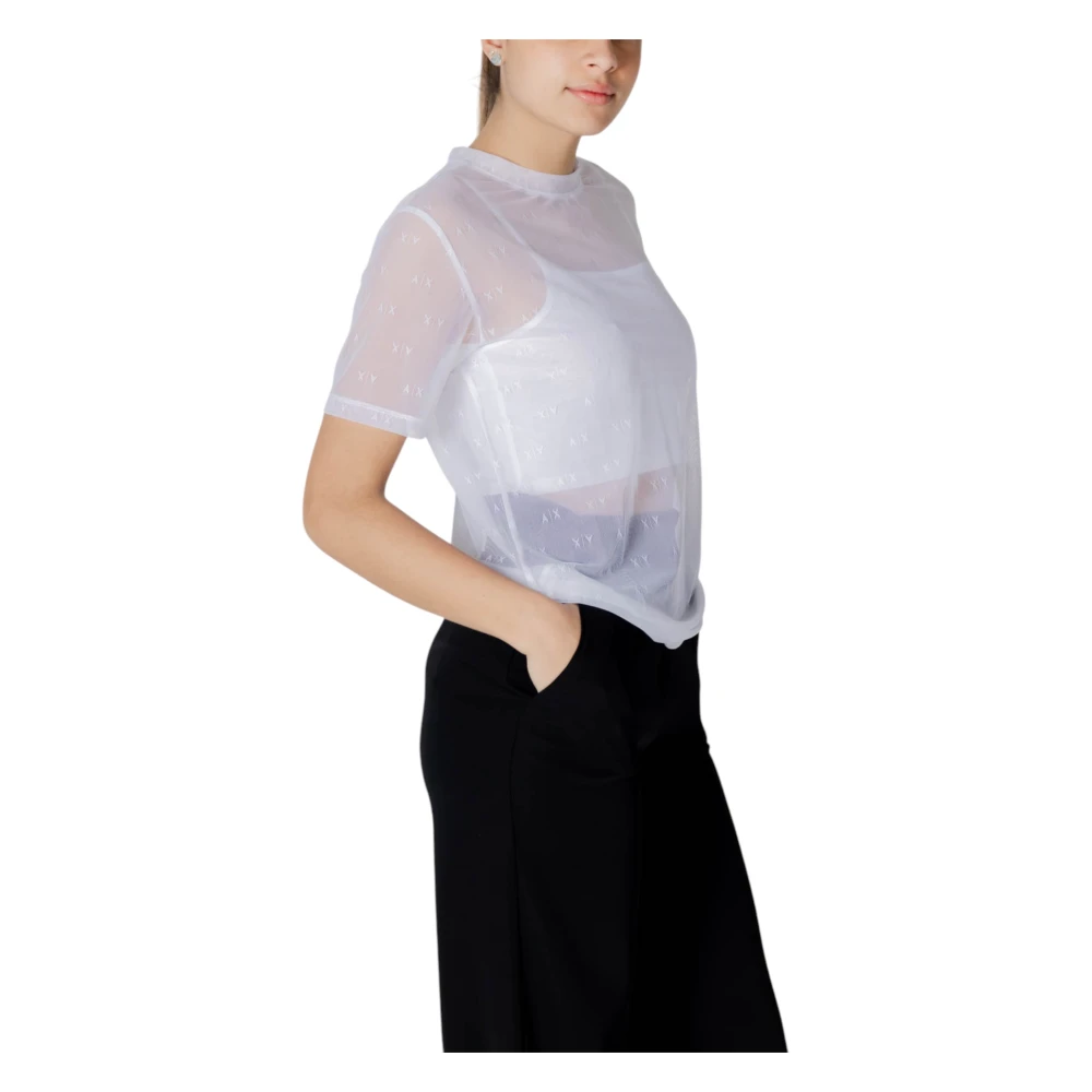 Armani Exchange Korte Mouw T-shirt Collectie White Dames