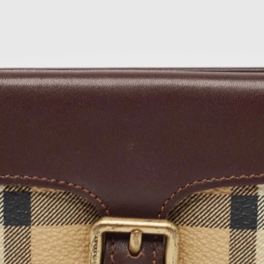 Burberry Vintage Pre-owned Coated canvas wallets Brown Dames